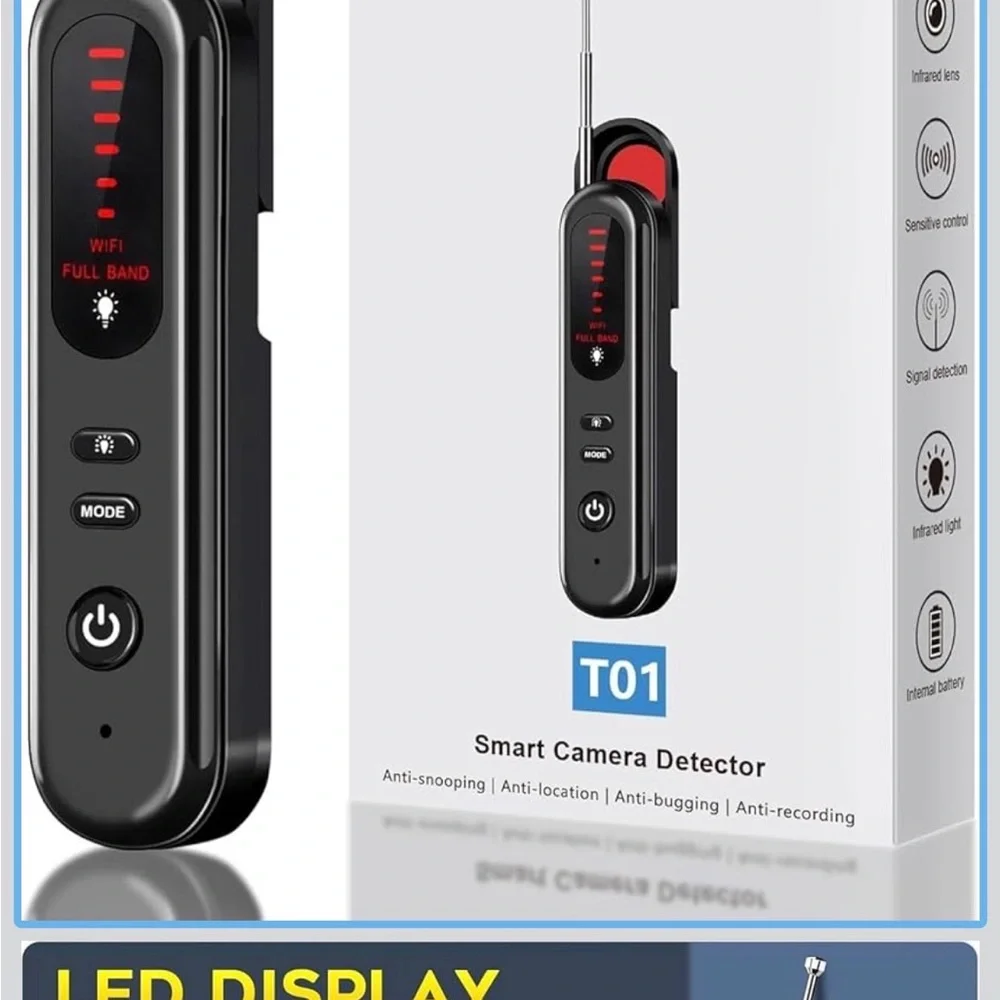 Smart Camera Detector, WiFi Enabled Black Digital Camera Scanner